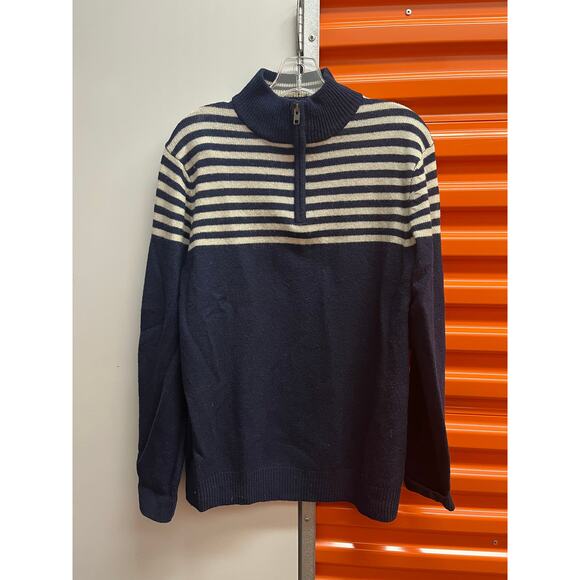 Boden London - Men’s Quarter Zip Wool Sweater/ M/ Navy - Picture 1 of 6